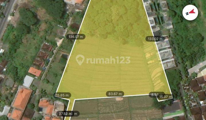 Dijual tanah los sungai dan view sawah lokasi nyanyi 1