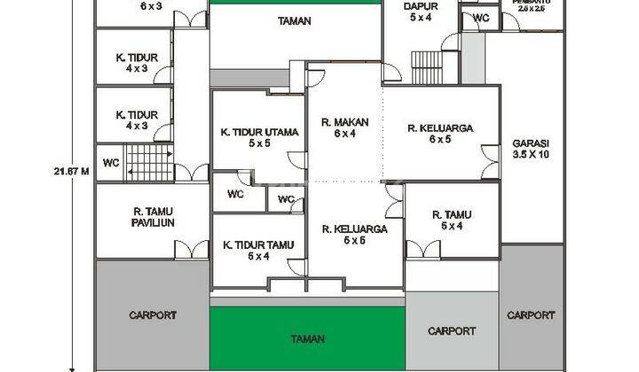 Dijual Tanah Bonus Rumah di Pasirluyu Mainroad 2