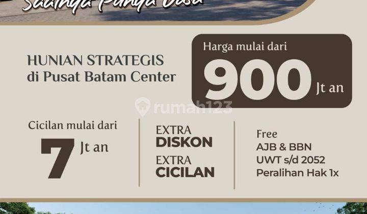 Dijual rumah batam centre 900jutaan promo dp 10 juta langsung kpr 1