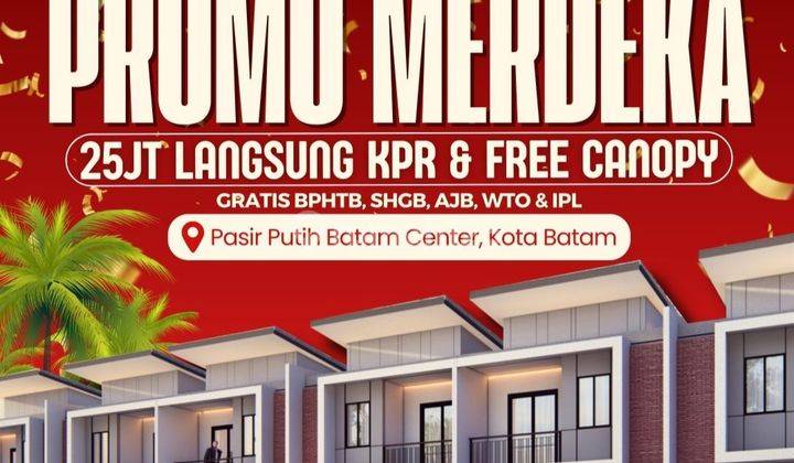 Rumah Batam Center 25 Juta Langsung Kpr Free Ajb,shgb,bphtb 1