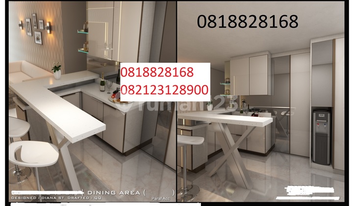 Jual Jauh Dibawah Njop Apartemen Gardenia Boulevard 1 /2 Br 38 / 55m2, Shm Ff Lux  1