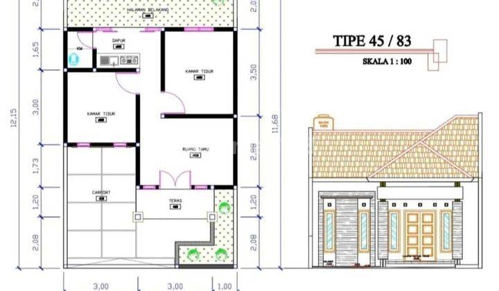 RUMAH 2 KAMAR TIDUR TIMUR KOTA WATES KULON PROGO LOKASI STRATEGIS 2