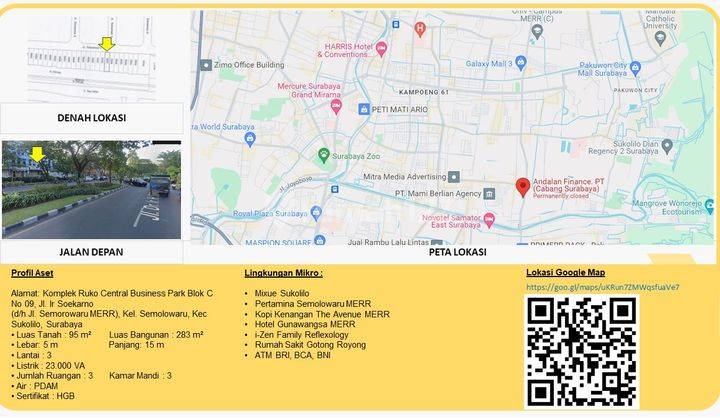 Ruko 3 Lantai di Cb Park Merr Surabaya, Daerah Busines 2