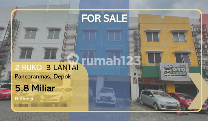 2 Ruko 3 Lantai di Pancoranmas Depok, di Kawasan Ruko Itc