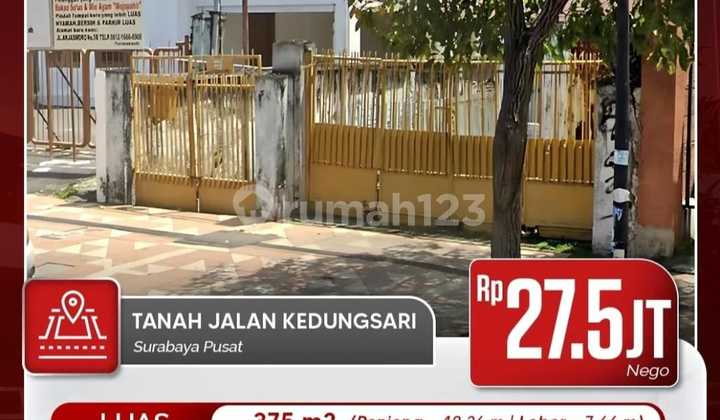 Dijual Tanah Murah Tengah Kota Surabaya Jalan Kedungsari Sangat Strategis 2