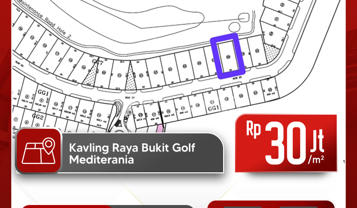 Dijual Tanah Raya Bukit Golf Mediterania Citraland Dijual Tanah Raya Bukit Golf Mediterania Citraland