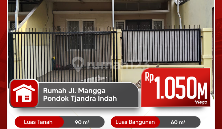 Dijual Murah B U Rumah Pondok Tjandra Indah' Cluster Mangga