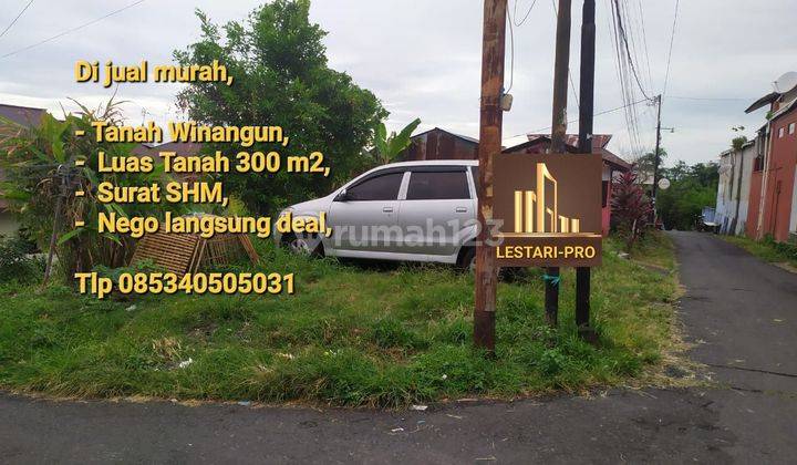 Tanah murah, luas 300 meter, Winangun,cocok rumah tinggal 1