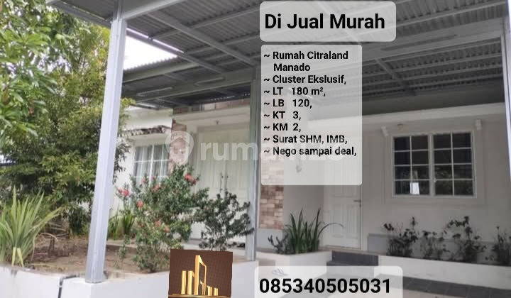 Cheap For Sale Citraland House Manado, Quick Buyer Gets It Cheap For Sale Citraland House Manado, Quick Buyer Gets It