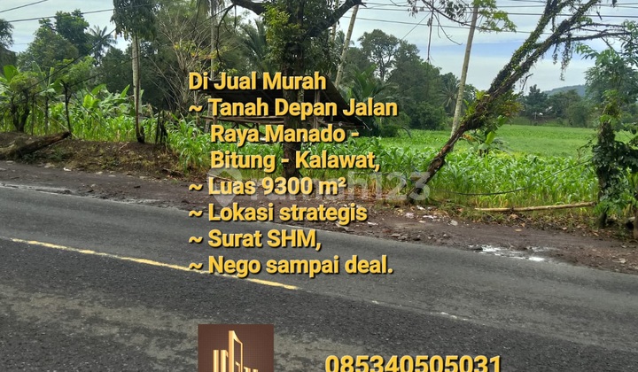 Jual Cepat Murah Lokasi Depan Jalan Raya Manado Bitung Dekat Spbu