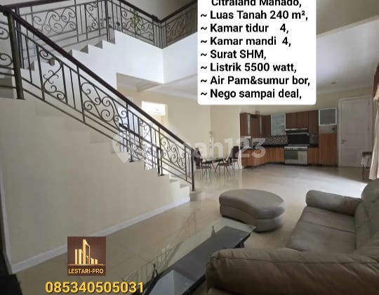 For Sale Cheap Luxury 2-Story House in Exclusive Citraland Manado Cluster