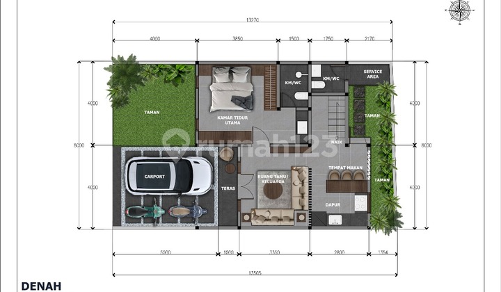 Di Jual Rumah Muding Rumah Bagus SHM di Perumahan Taman Muding Mekar, Jl. Muding Mekar, Kerobokan Kaja, Kuta Utara, Badung, Bali, Indonesia, 80361, Denpasar Barat 2