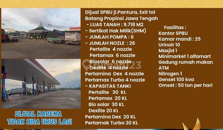 Dijual Pom Bensin Lokasi Strategis Di Tol Weleri - Batang 1