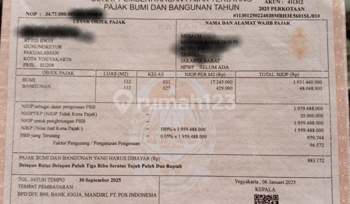 Ruko di Kawasan Bisnis Harga di Bawah NJOP, Pakualaman, Jogja Ruko di Kawasan Bisnis Harga di Bawah NJOP, Pakualaman, Jogja