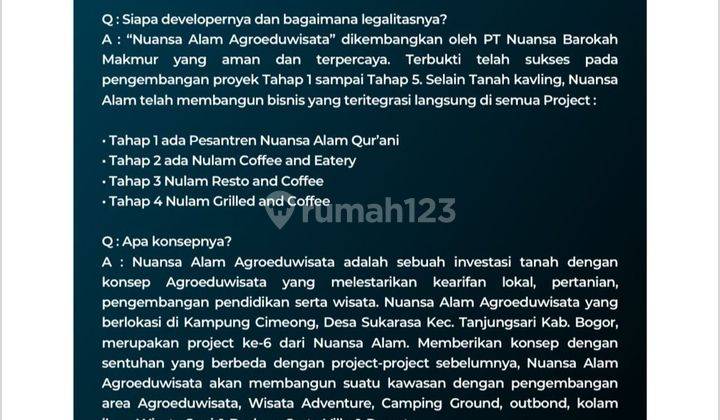 Dijual Tanah murah luas 100 m² dekat jakarta  2