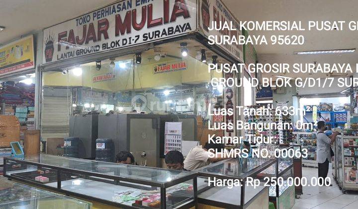 Jual Komersial Pusat Grosir Surabaya - Indra 95620 Ruang-Usaha SHM 1