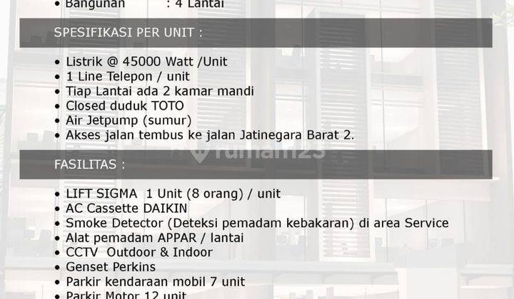 Dijual Gedung Kantor Baru 4 Lantai / Mini Building Office Baru Di Jatinegara Strategis, 15 Menit Tol Dalam Kota,10 Menit Stasiun Jatinegara, 5Menit Kampung Melayu 2