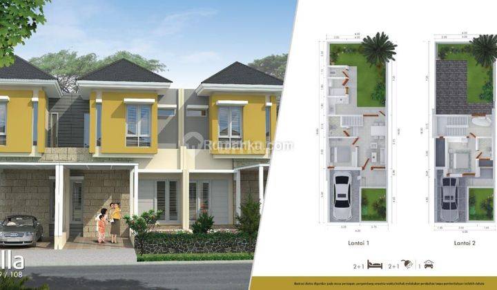 DIJUAL CEPAT RUMAH 2 LANTAI SEMI FURNISHED CLUSTER ADARA HARAPAN INDAH BEKASI 1