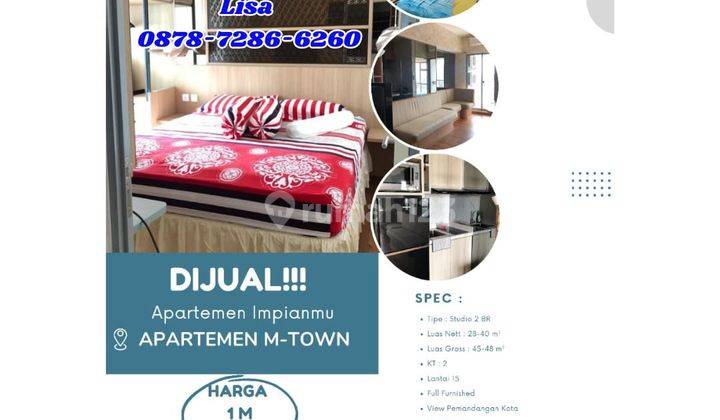  Apartemen M Town Luxury Lantai 15 Sebrang Mall Sms Gading Serpong 1