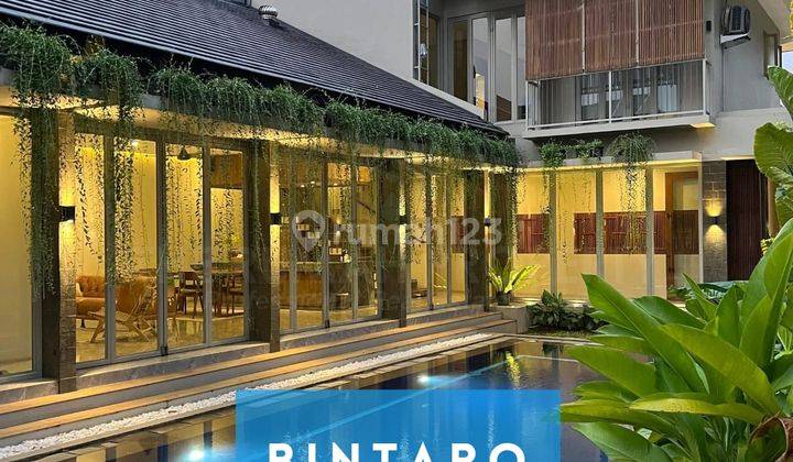 Rumah Modern Tropis Luxorius Private Pool Full Furnish Bintaro Jaksel 1