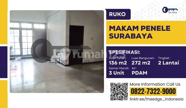 2-Story Shophouse at Peneleh Cemetery Surabaya - Freehold Certificate | Busy Main Road