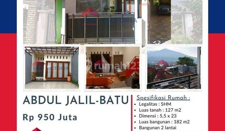 DIJUAL Rumah Kondisi Terawat Dekat Alun-Alun Kota Batu, Jatim Park 1, Museum Angkut |2 Lanta|i SHM| Bagus| Utara |Rumah 1