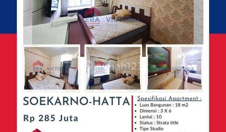 DIJUAL Apartemen Soekarno Hatta Fully Furnished Kawasan Kampus UB,Polinema, Kawasan Kuliner, Lokasi Strategis 1