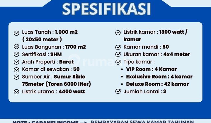 Hotel Masih Aktif Murah 50 Kamar Bandung 1000.0 m²