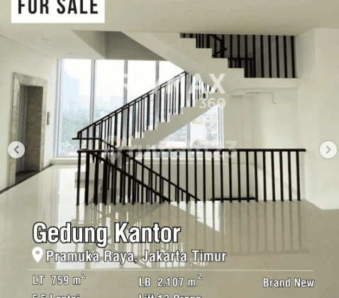 Dijual Gedung Kantor Pramuka Raya Lt 759m2 At Jakarta Timur 2