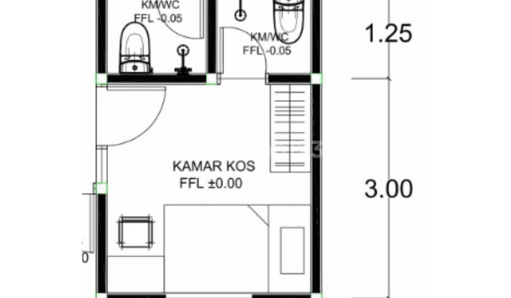 Kost di Cibeusi Jatinangor, Sumedang 85 m SHM 2