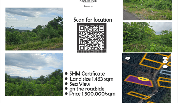 Tanah Seluas 1.463 M2 SHM di Labuan Bajo 1