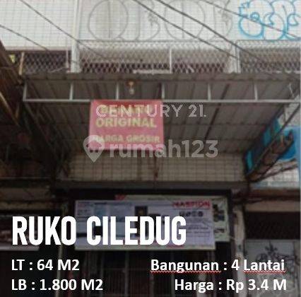 RUKO 4 LANTAI CILEDUG JALAN HOS COKROAMINOTO 1