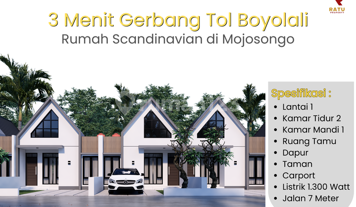Rumah Murah Scandinavian di Boyolali, 2 Menit RS Indriati, DP Fleksibel 2