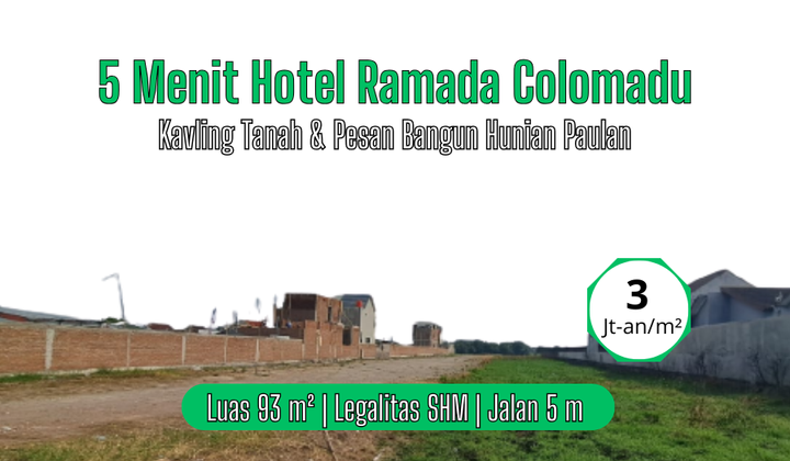 Barat Kampus 4 UMS (Kedokteran), Tanah Kavling SHM DP Fleksibel