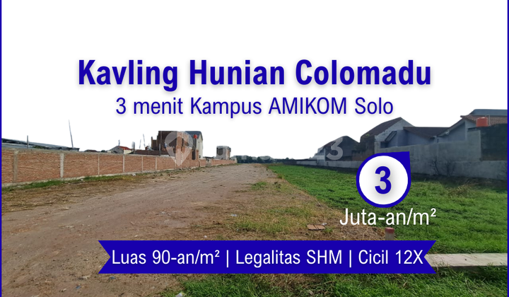 Solo Colomadu Land by the Asphalt Road, 3 Million with SHM Solo Colomadu Land by the Asphalt Road, 3 Million with SHM