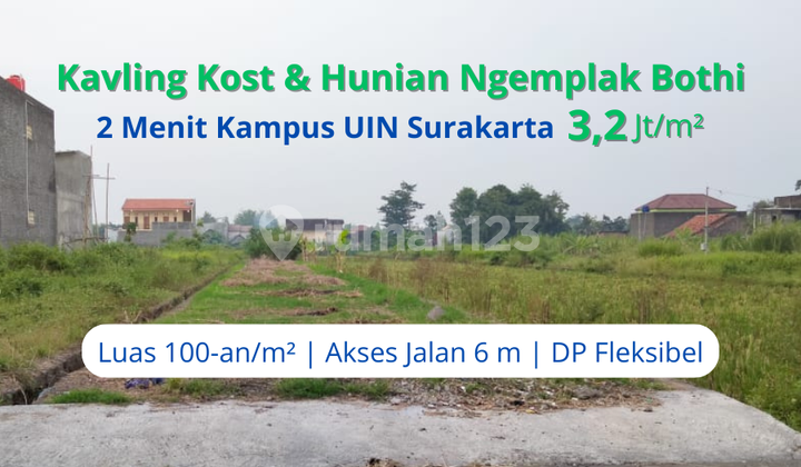Jual Tanah Kavling di Barat Ringin Ngemplak Bothi, DP Fleksibel 1