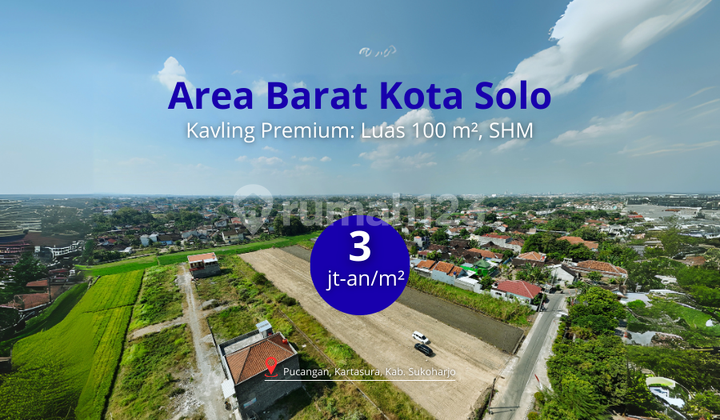 Kartasura Solo Land, around 3 million/m2: South of UIN Surakarta, Area 100, SHM.