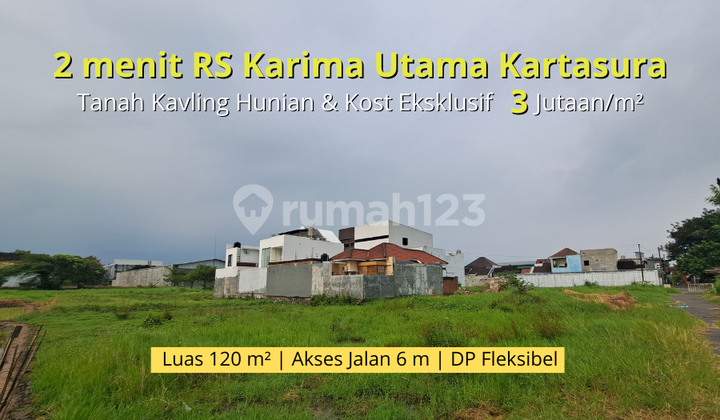 Jual Tanah Kavling Solo Barat, 3 menit Luwes Kartasura, Bisa Cicil Bertahap