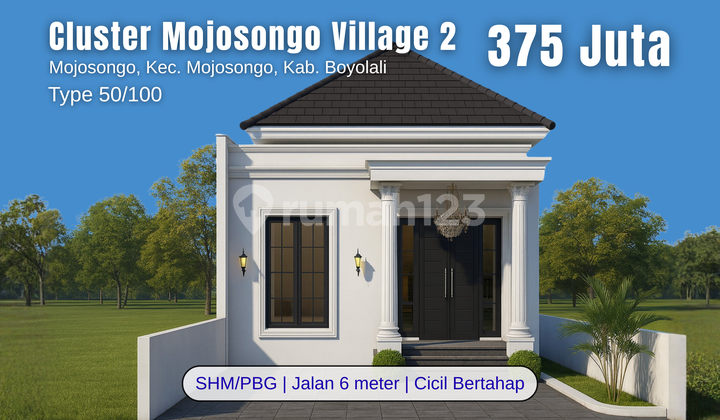 Jual Rumah Mojosongo Boyolali, 2 menit RS Indriati, Type 50/100 1