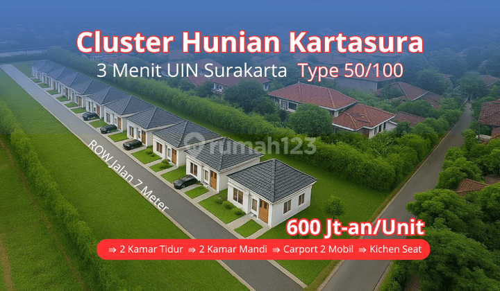 Rumah Cluster Solo Barat, 2 menit UIN Surakarta 1