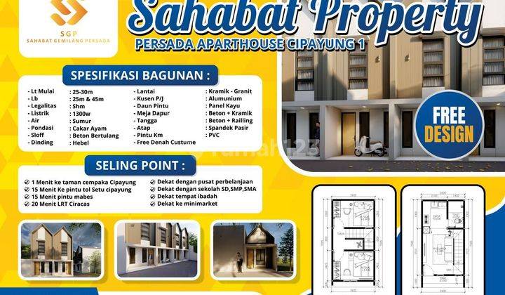 Dijual Rumah 2 Lantai Samping Taman Cempaka 2