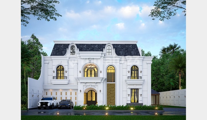 Rumah Mewah American Classic Baru On Progress dengan Kolam Renang