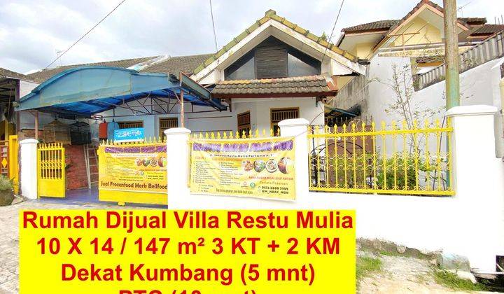 Rumah 1 Lantai SHM Siap Huni Lt 140 M,lb 147 M,3 Kt,2 Km Di Villa Restu Mulia Jalan Lebak Sebatok Bisa Dari Taman Kenten Palembang  1