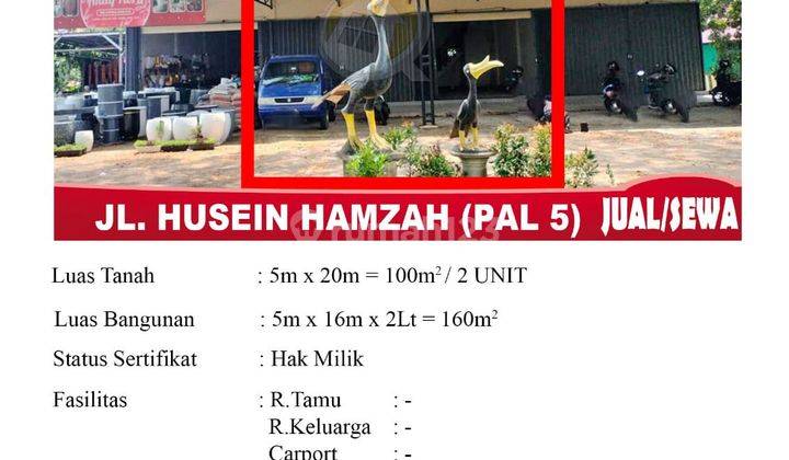 Disewakan Ruko Strategis di Jl. Husein Hamzah Pal 5 Cocok Untuk Usaha Dan Gudang 2