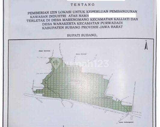 Tanah Murah Lokasi Strategis Sudah Ijin Industri Di Desa Marengmang Kecamatan Kalijati dan Desa Wanakerta Kecamatan Purwadadi Kabupatan Subang Jawa Barat 1