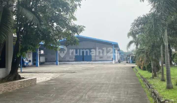 Super Cheap For Sale, Former Shoe Factory, Strategic Location, Ready to Occupy, Flood-Free, 40ft Container Access in Gelam Jaya, Pasar Kemis, Tangerang