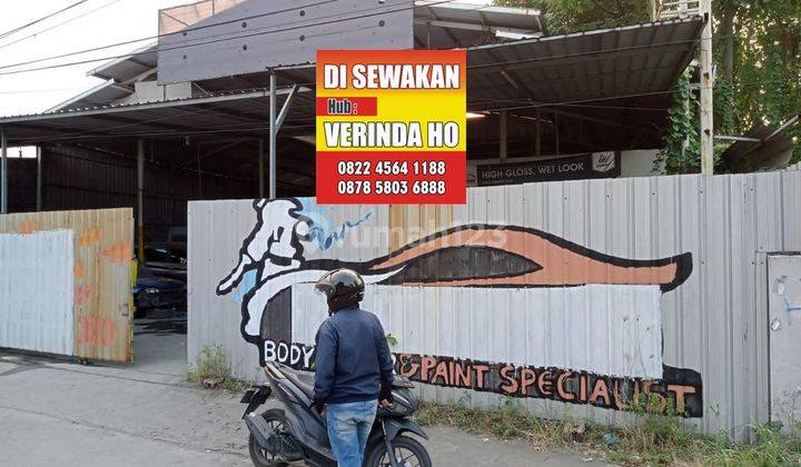 Disewakan Tanah + Bekas Bengkel Cat Mobil Jalan Raya By Pass Juanda, Sedati, Sidoarjo 2250 M2  1