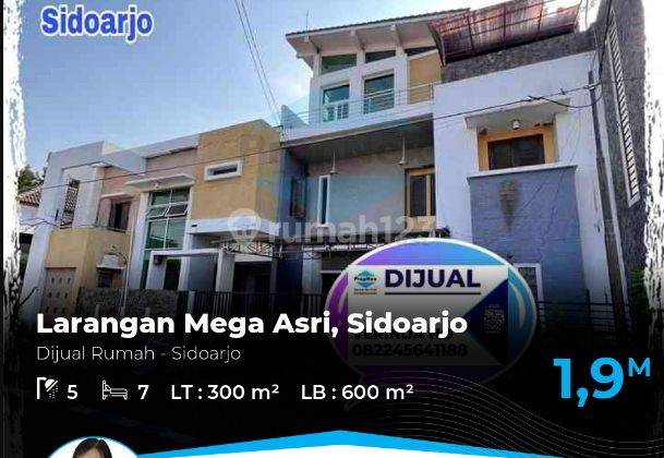 Dijual Rumah 3Lantai Ex Kantor Larangan Mega Asri Candi Sidoarjo  2