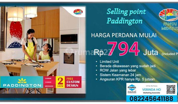 New Project Pantai Mentari Type Luton 800jt An Bebas Pilih Promo  1