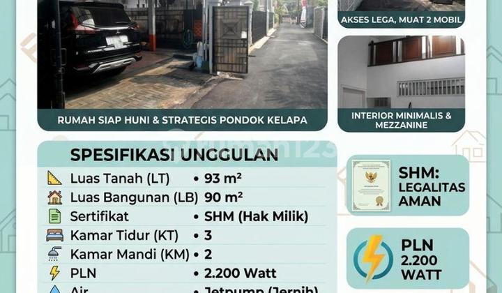 Miliki Aset Rumah di Pondok Kelapa dengan Modal Minimalis!